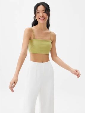 Love Bonito Chartreuse Crop Top